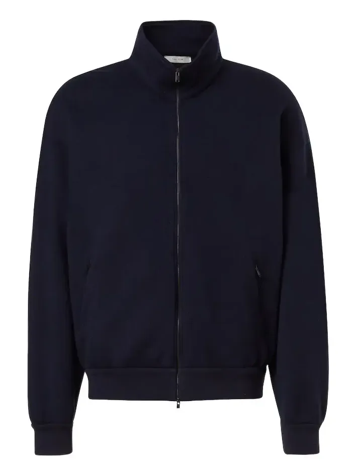 Cashmere and cotton bomber jacket
