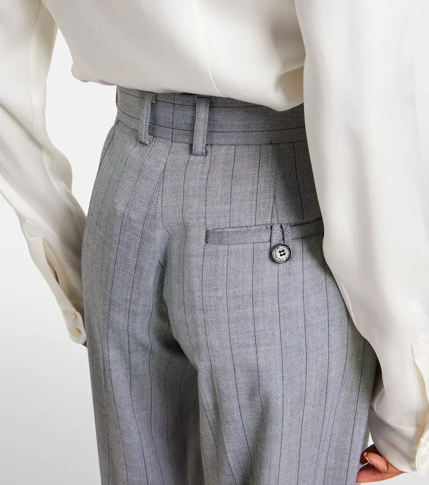 Stella McCartney Striped wool wide-leg pants | Thumbnail 4