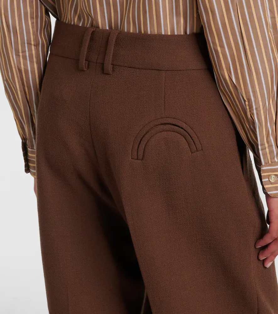Blazé Milano Blazé Milano Fox high-rise virgin wool crêpe wide-leg pants | Thumbnail 3 Blazé Milano Blazé Milano Fox high-rise virgin wool crêpe wide-leg pants | Thumbnail 3