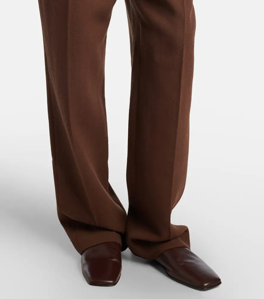 Blazé Milano Blazé Milano Fox high-rise virgin wool crêpe wide-leg pants | Thumbnail 4 Blazé Milano Blazé Milano Fox high-rise virgin wool crêpe wide-leg pants | Thumbnail 4
