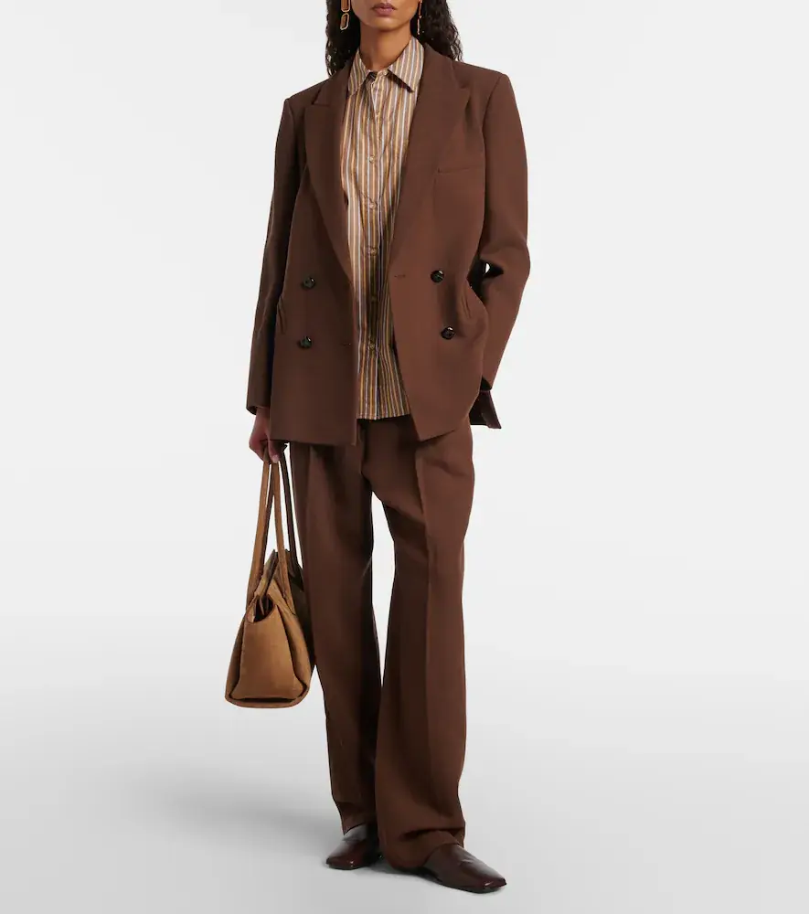 Blazé Milano Blazé Milano Fox high-rise virgin wool crêpe wide-leg pants | Thumbnail 5 Blazé Milano Blazé Milano Fox high-rise virgin wool crêpe wide-leg pants | Thumbnail 5