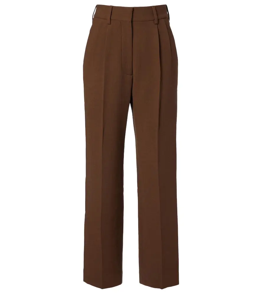 Blazé Milano Blazé Milano Fox high-rise virgin wool crêpe wide-leg pants