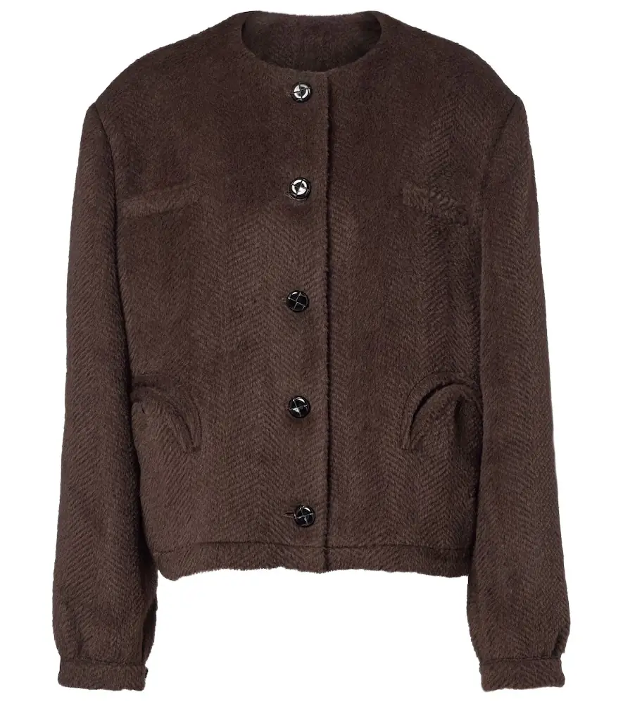 Blaze Milano Blazé Milano Gliss chevron alpaca and wool jacket | Image 1 Blaze Milano Blazé Milano Gliss chevron alpaca and wool jacket | Image 1