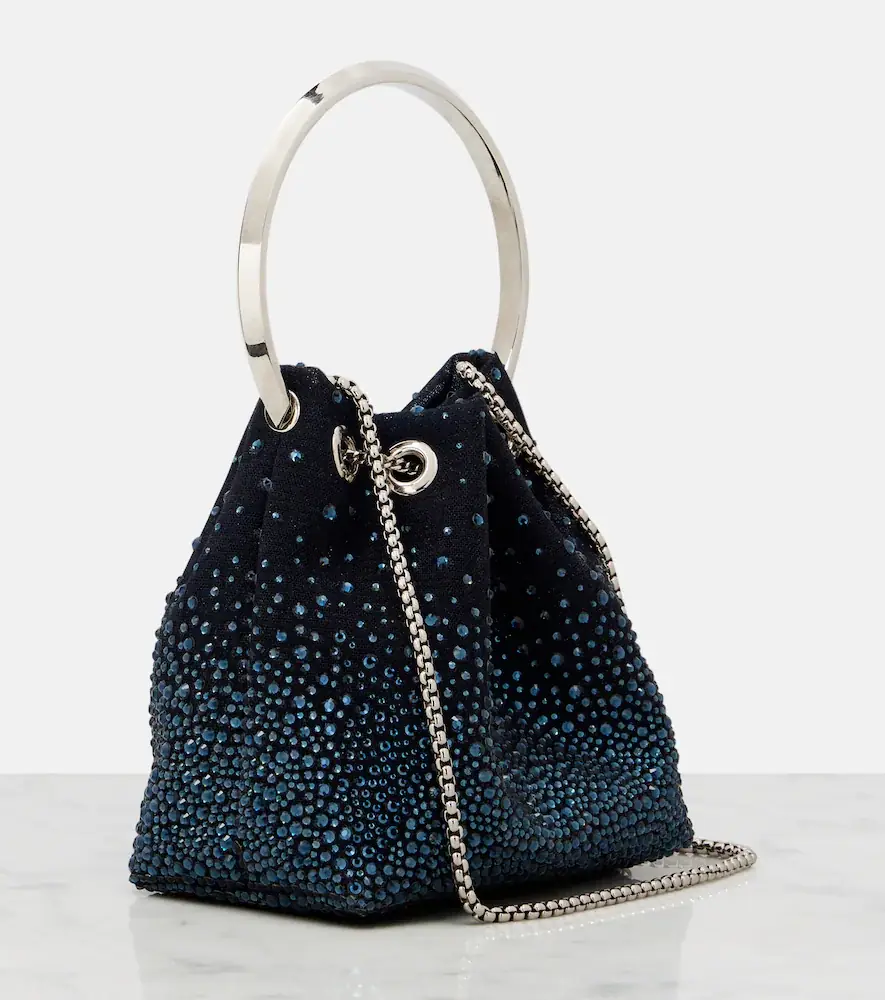 Jimmy Choo Bon Bon embellished mesh bucket bag | Thumbnail 3 Jimmy Choo Bon Bon embellished mesh bucket bag | Thumbnail 3
