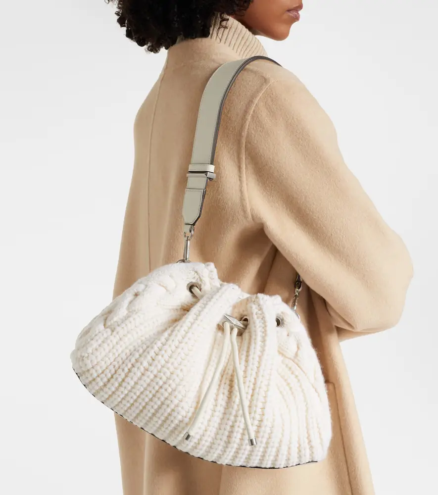 Jimmy Choo Cinch cable-knit bucket bag | Thumbnail 4 Jimmy Choo Cinch cable-knit bucket bag | Thumbnail 4