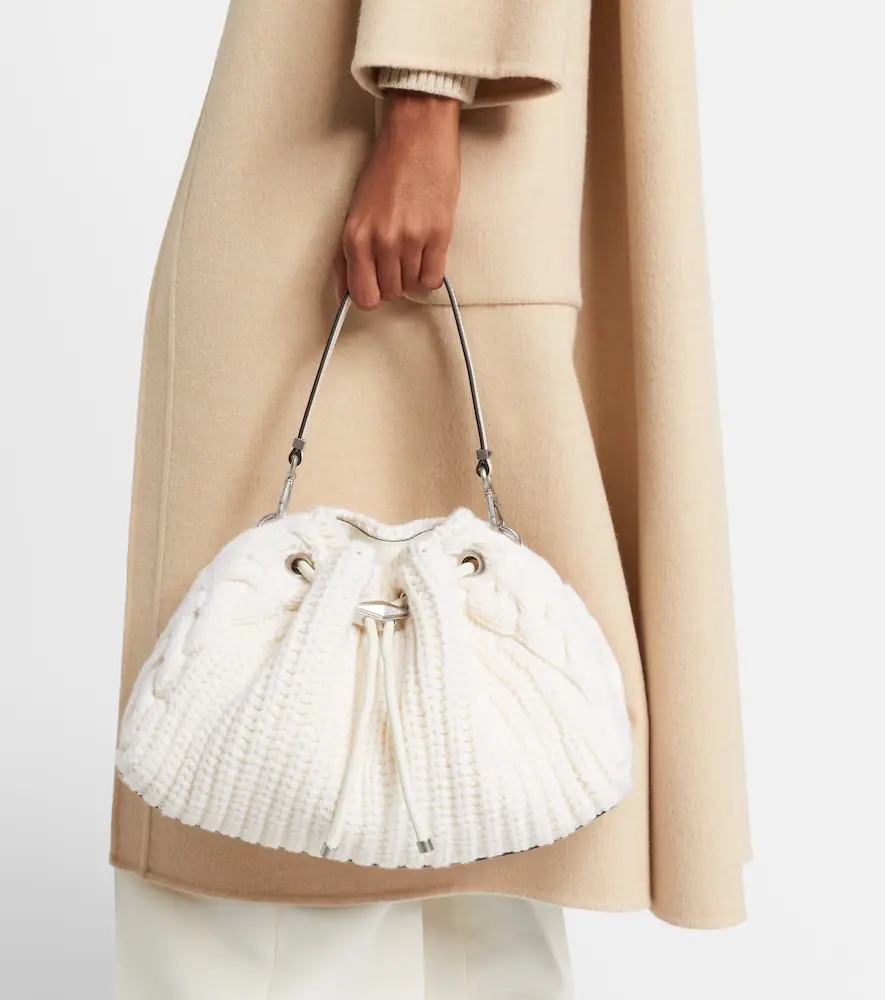 Jimmy Choo Cinch cable-knit bucket bag | Thumbnail 5 Jimmy Choo Cinch cable-knit bucket bag | Thumbnail 5