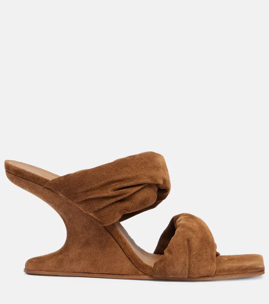 Rick Owens Twisted Cantilever 80 suede mules | Thumbnail 2