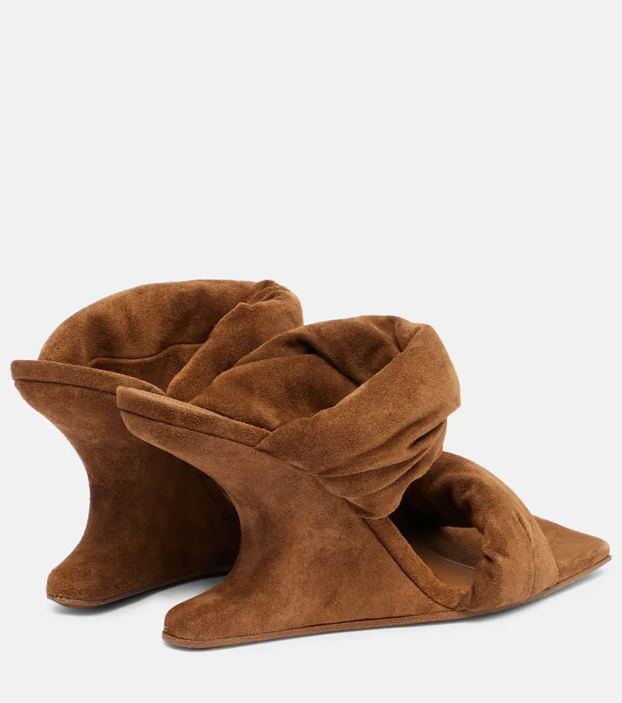 Rick Owens Twisted Cantilever 80 suede mules | Thumbnail 3