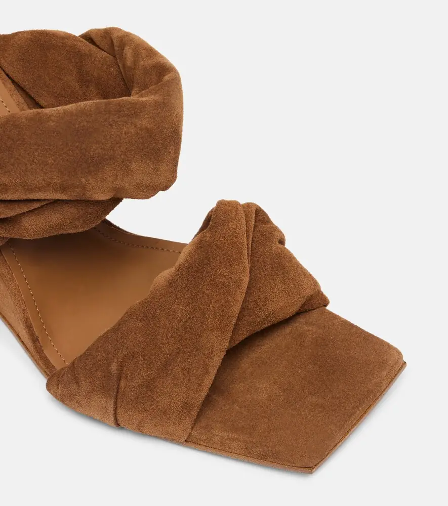 Rick Owens Twisted Cantilever 80 suede mules | Thumbnail 4