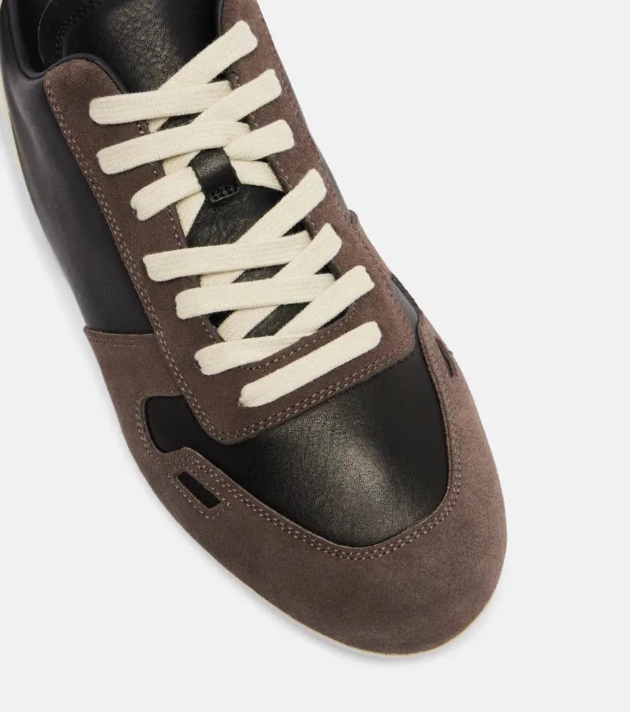 Rick Owens Minimal leather and suede sneakers | Thumbnail 3