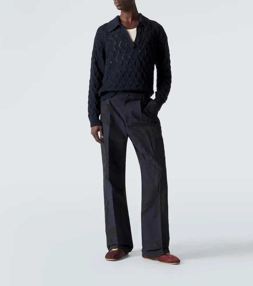 Dries Van Noten Leather-trimmed sneakers | Thumbnail 7 Dries Van Noten Leather-trimmed sneakers | Thumbnail 7