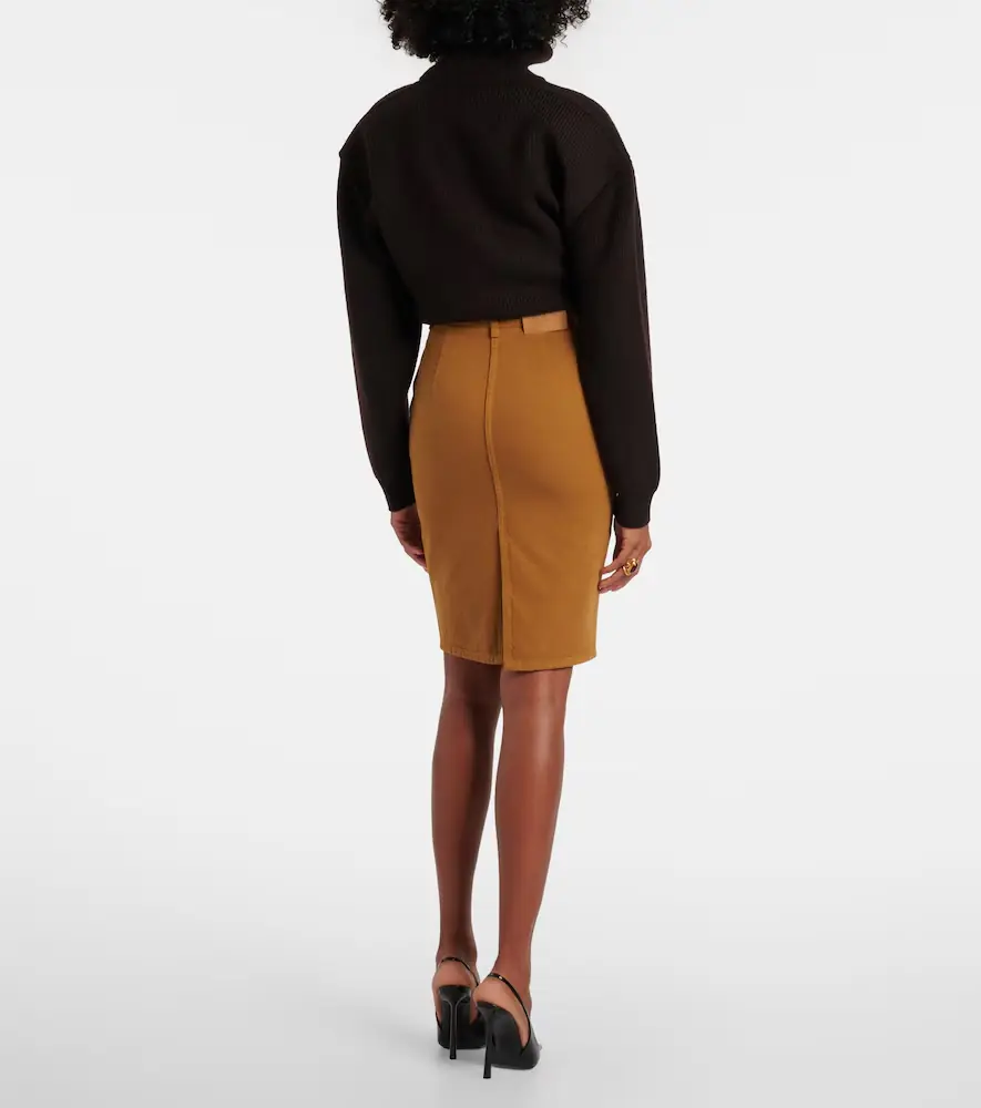 Saint Laurent Cotton pencil skirt | Thumbnail 4 Saint Laurent Cotton pencil skirt | Thumbnail 4