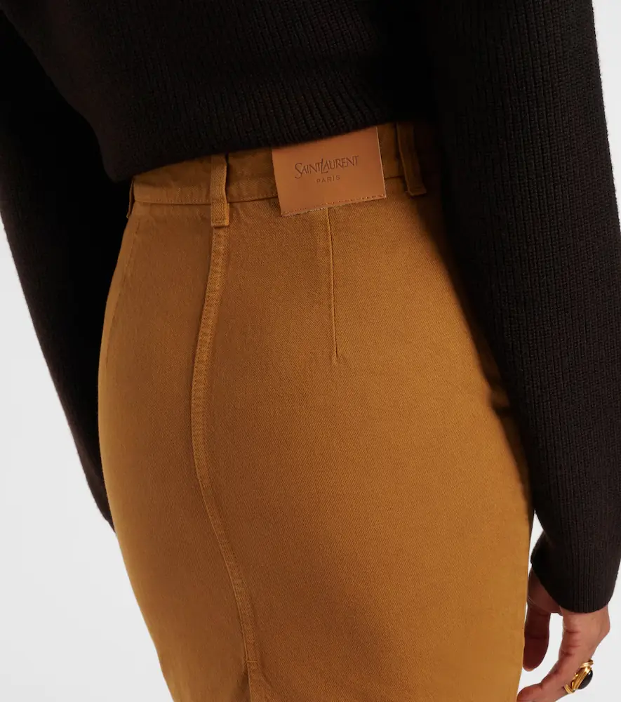 Saint Laurent Cotton pencil skirt | Thumbnail 5 Saint Laurent Cotton pencil skirt | Thumbnail 5