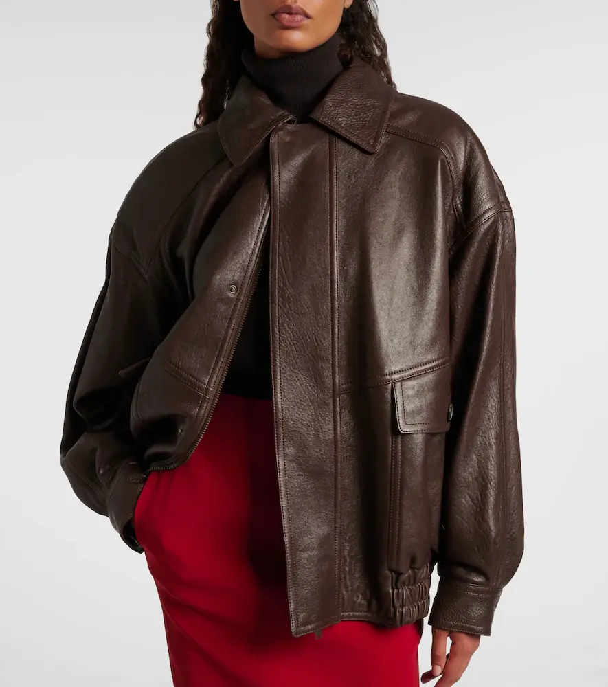 Saint Laurent Leather bomber jacket | Thumbnail 3 Saint Laurent Leather bomber jacket | Thumbnail 3