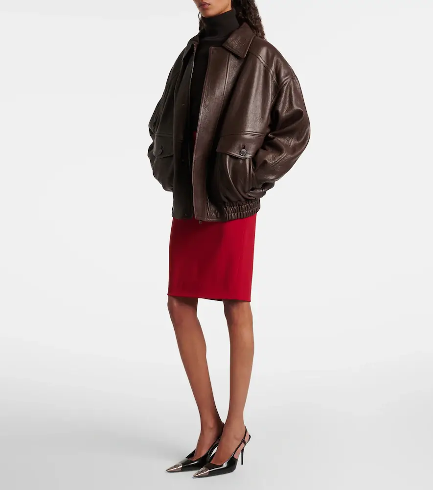 Saint Laurent Leather bomber jacket | Thumbnail 7 Saint Laurent Leather bomber jacket | Thumbnail 7