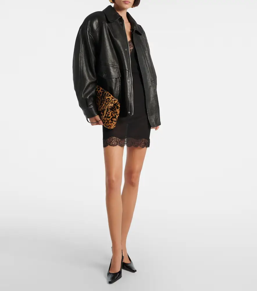 Saint Laurent Lace-trimmed silk jersey slip dress | Thumbnail 5