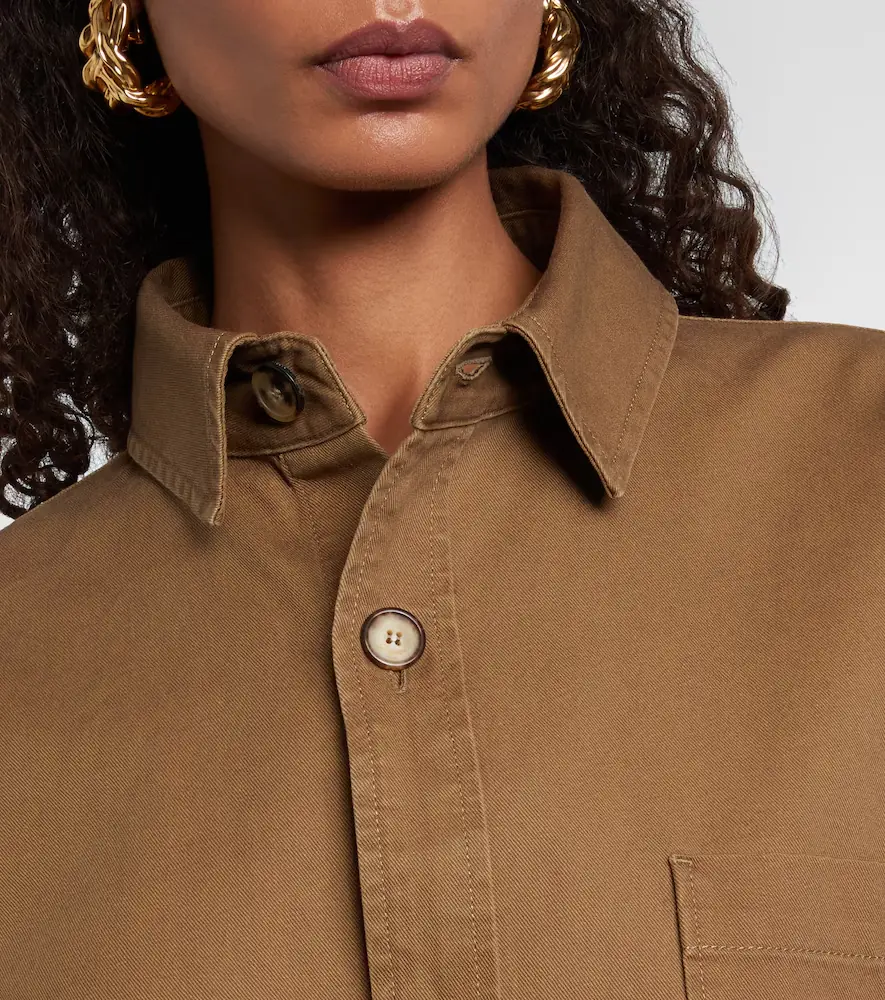 Saint Laurent Cassandre cotton and linen overshirt | Thumbnail 3 Saint Laurent Cassandre cotton and linen overshirt | Thumbnail 3