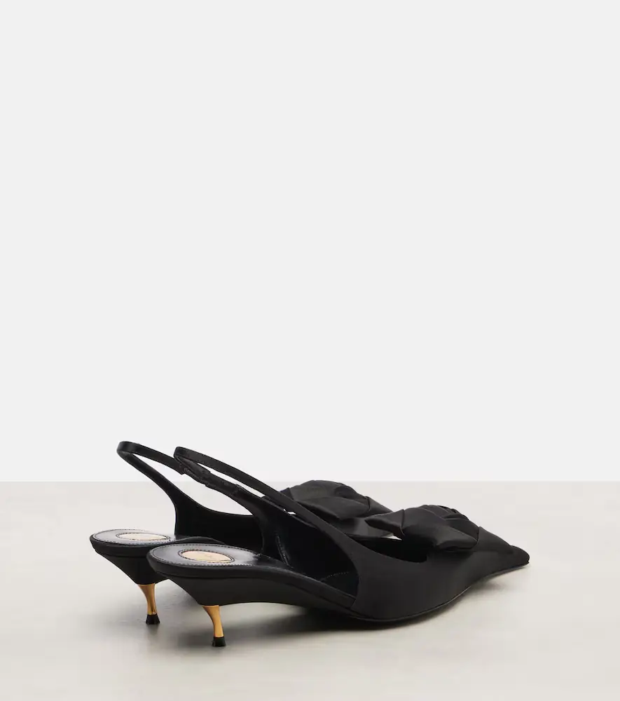 Saint Laurent Dakota 50 crêpe satin slingback pumps | Thumbnail 4