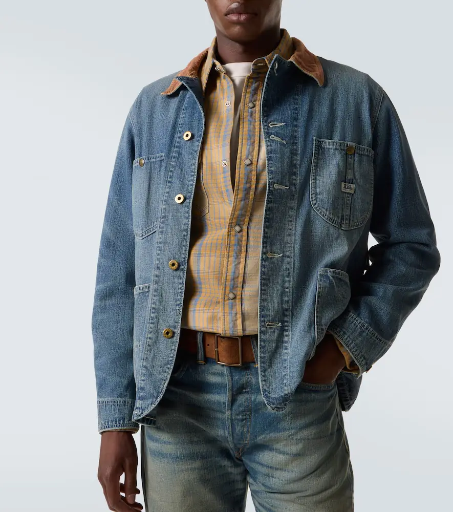 RRL Stockton corduroy-trimmed denim jacket | Thumbnail 3 RRL Stockton corduroy-trimmed denim jacket | Thumbnail 3