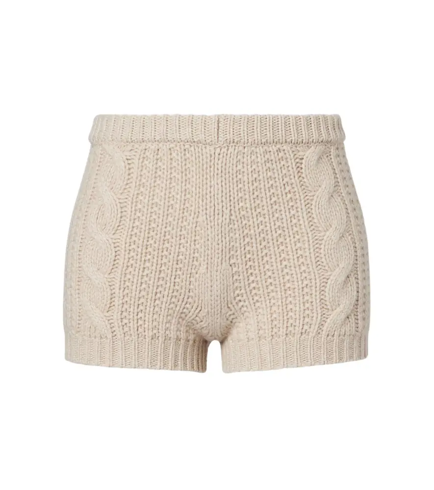 Magda Butrym Cable-knit cashmere shorts