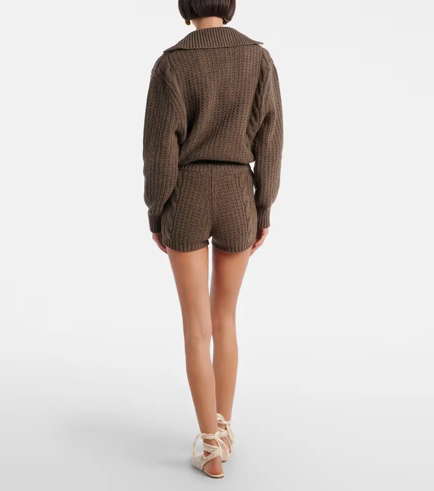 Magda Butrym Cable-knit cashmere shorts | Thumbnail 2 Magda Butrym Cable-knit cashmere shorts | Thumbnail 2