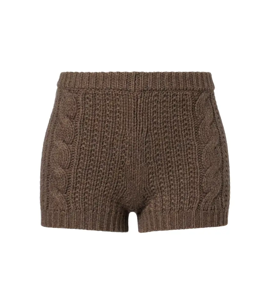 Magda Butrym Cable-knit cashmere shorts