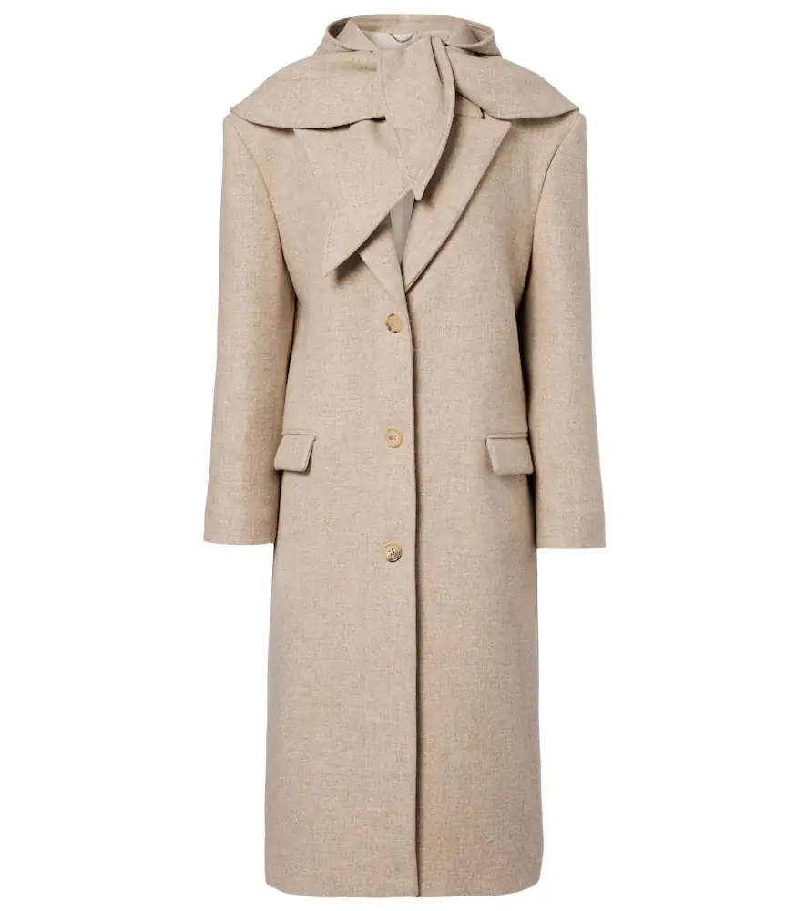 Magda Butrym Scarf-detail wool and silk coat