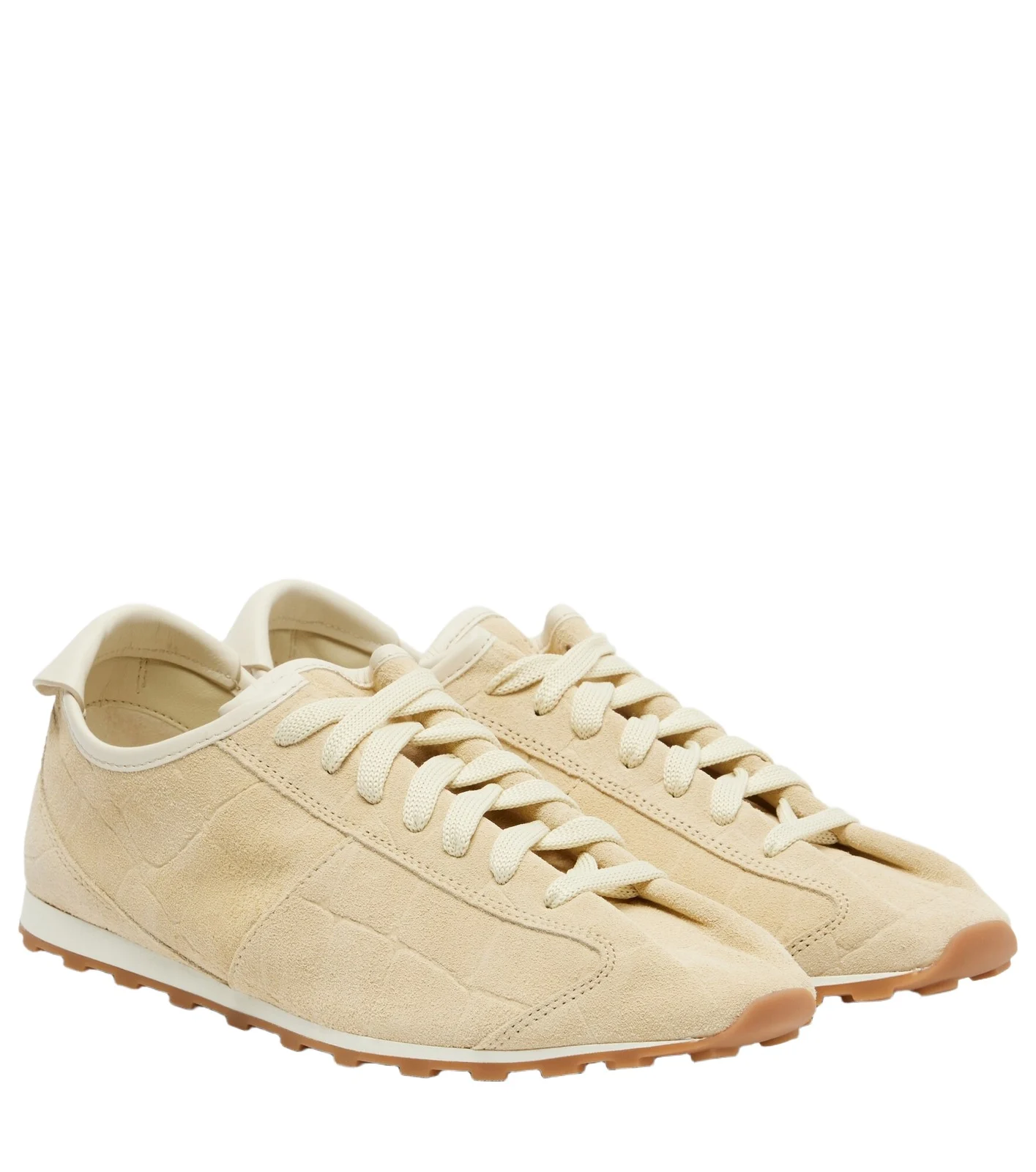 Jacquemus Tennis croc-effect suede sneakers