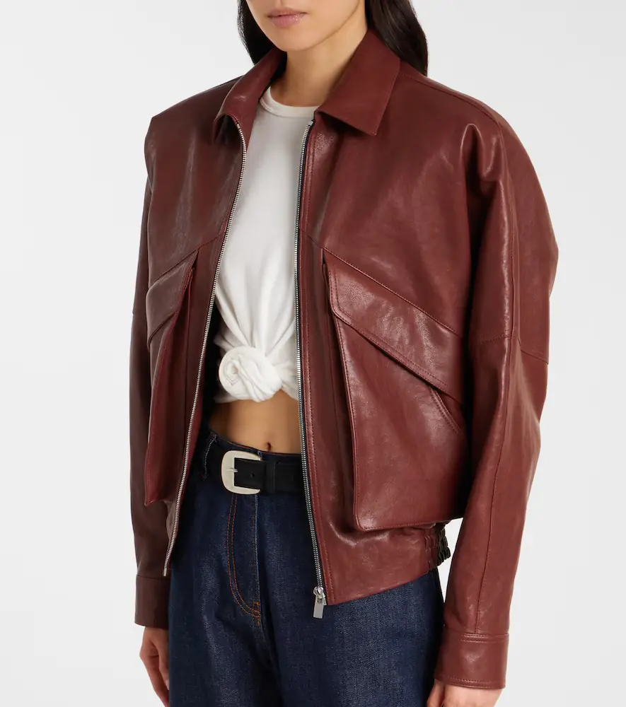 Magda Butrym Leather bomber jacket | Thumbnail 3