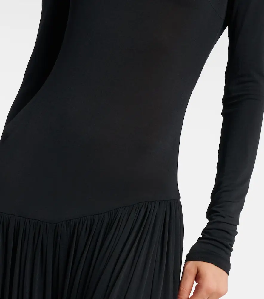 Magda Butrym Asymmetric pleated turtleneck maxi dress | Thumbnail 3 Magda Butrym Asymmetric pleated turtleneck maxi dress | Thumbnail 3