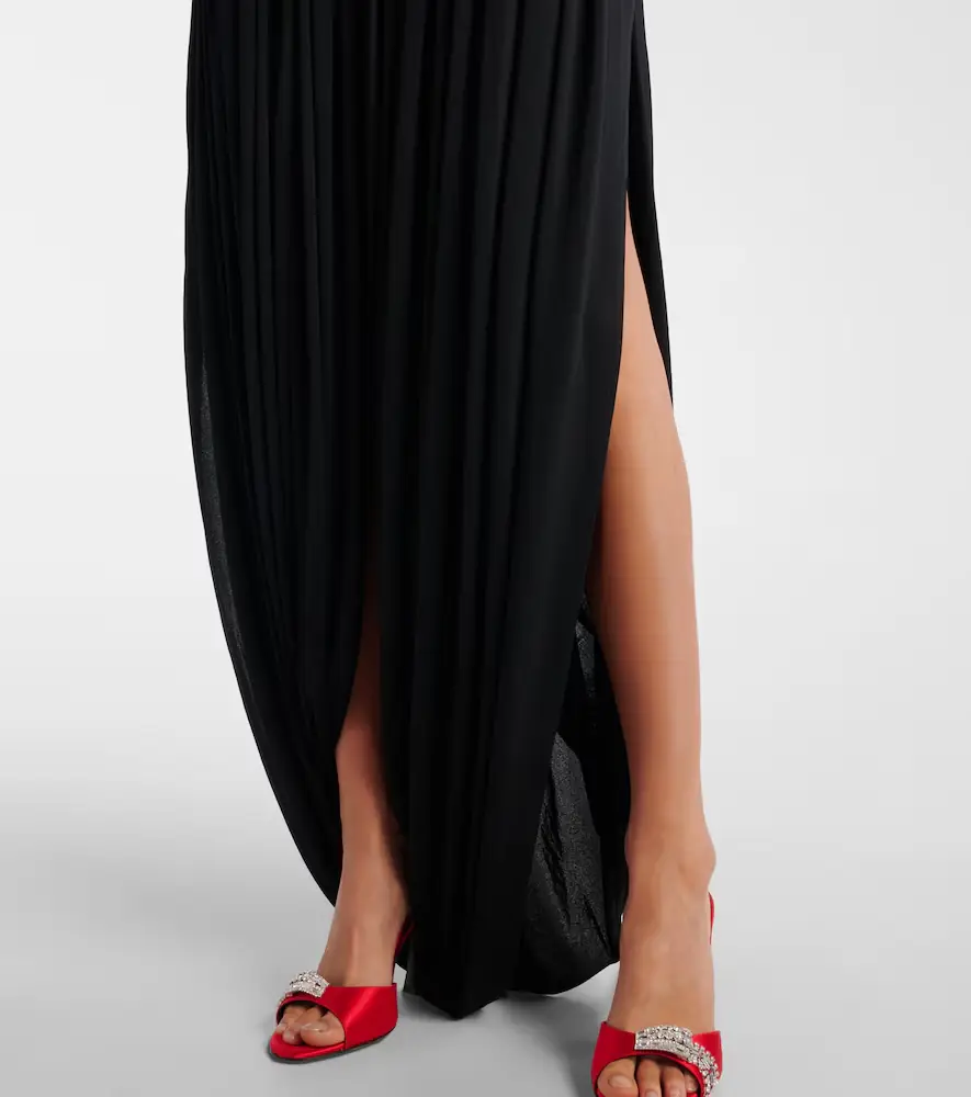 Magda Butrym Asymmetric pleated turtleneck maxi dress | Thumbnail 6 Magda Butrym Asymmetric pleated turtleneck maxi dress | Thumbnail 6
