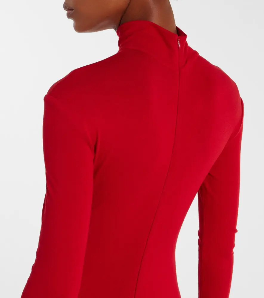 Magda Butrym Asymmetric pleated turtleneck maxi dress | Thumbnail 3 Magda Butrym Asymmetric pleated turtleneck maxi dress | Thumbnail 3
