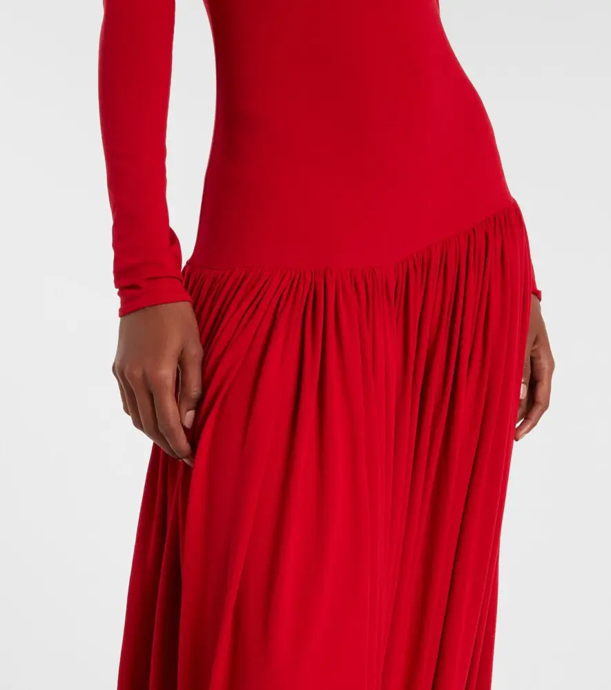 Magda Butrym Asymmetric pleated turtleneck maxi dress | Thumbnail 4 Magda Butrym Asymmetric pleated turtleneck maxi dress | Thumbnail 4