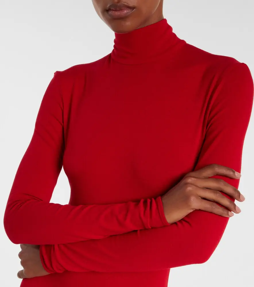 Magda Butrym Asymmetric pleated turtleneck maxi dress | Thumbnail 6 Magda Butrym Asymmetric pleated turtleneck maxi dress | Thumbnail 6