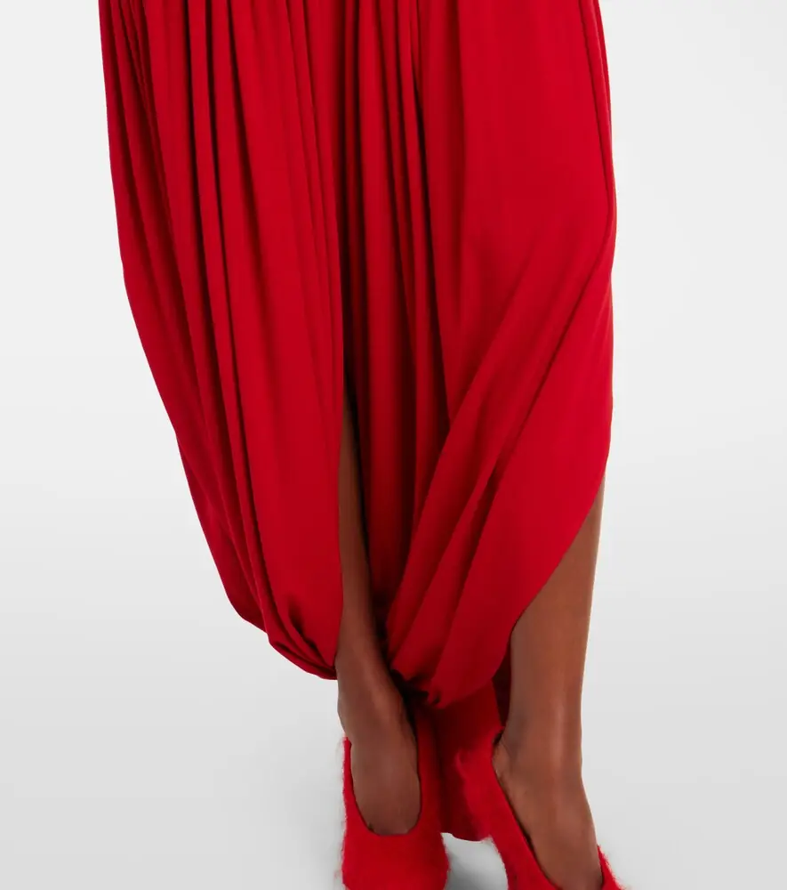 Magda Butrym Asymmetric pleated turtleneck maxi dress | Thumbnail 7 Magda Butrym Asymmetric pleated turtleneck maxi dress | Thumbnail 7