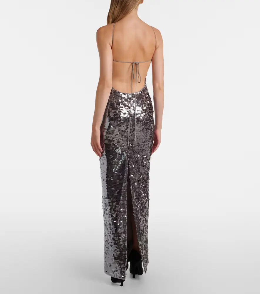 Magda Butrym Floral-appliqué sequined gown | Thumbnail 3 Magda Butrym Floral-appliqué sequined gown | Thumbnail 3