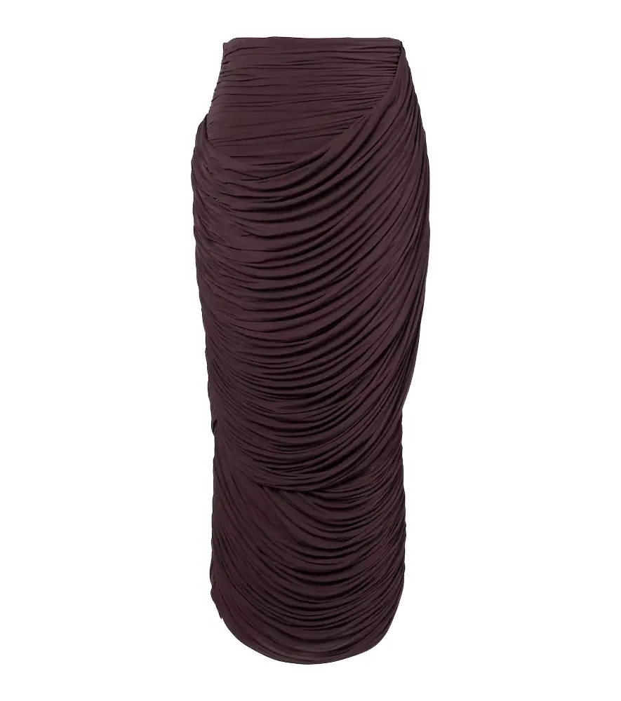 Magda Butrym Draped high-rise maxi skirt