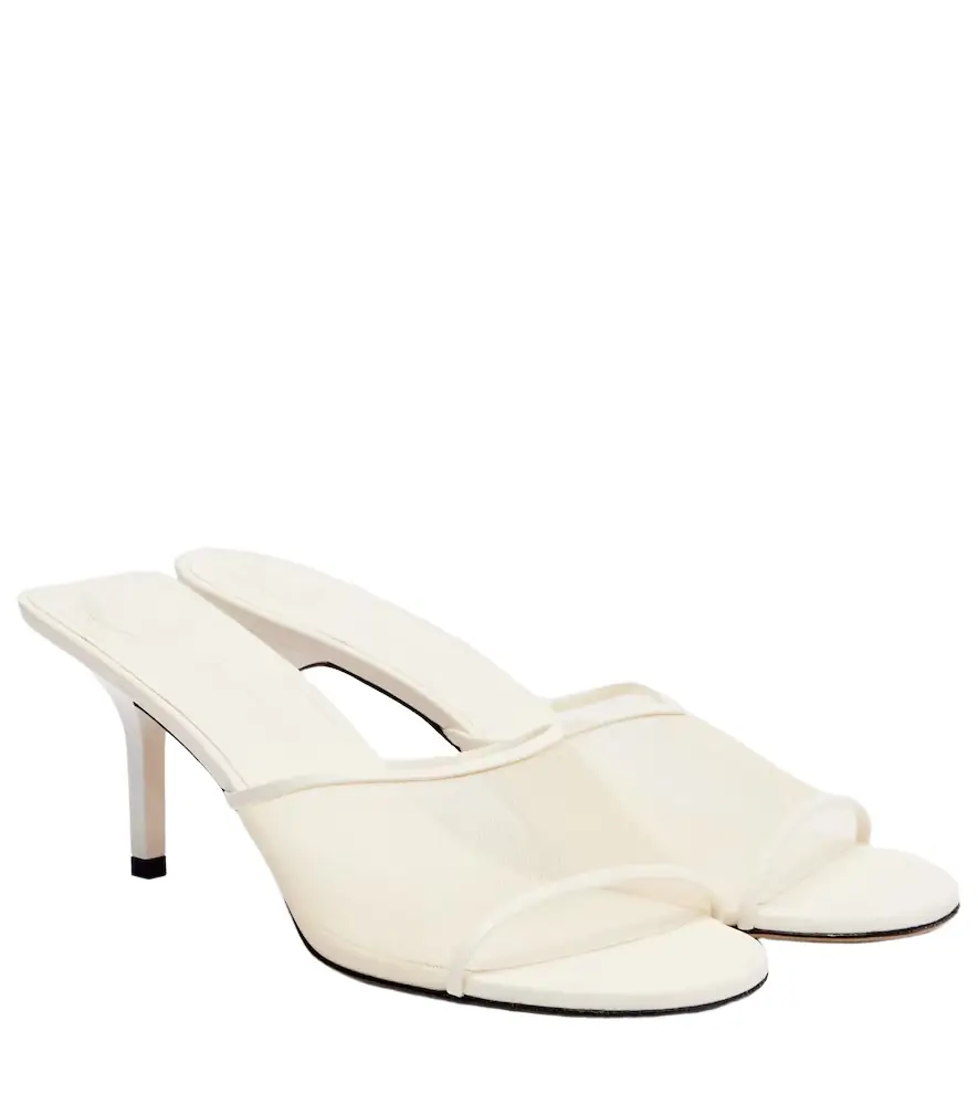 Jacquemus Leather-trimmed canvas sandals | Image 1 Jacquemus Leather-trimmed canvas sandals | Image 1
