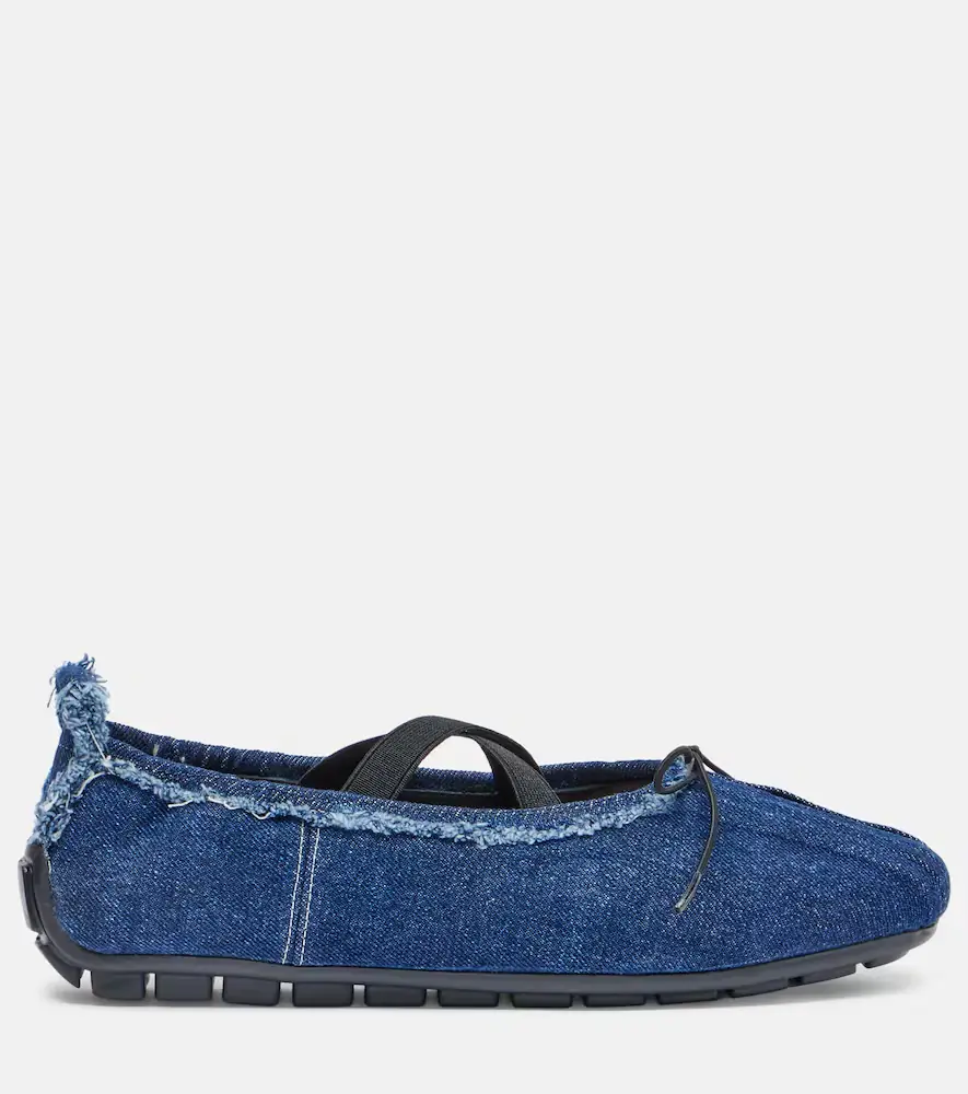 Simone Rocha Ballerina Grip denim ballet flats | Thumbnail 2 Simone Rocha Ballerina Grip denim ballet flats | Thumbnail 2