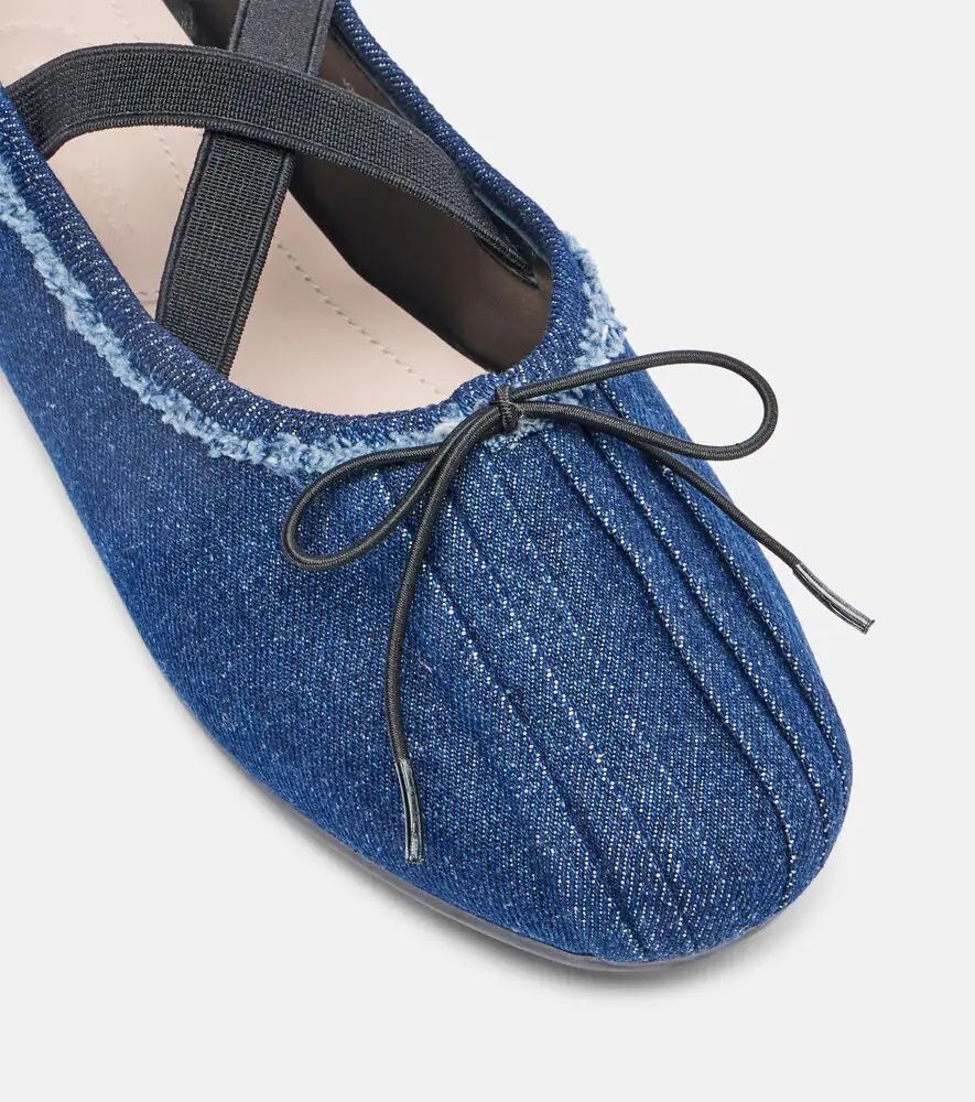 Simone Rocha Ballerina Grip denim ballet flats | Thumbnail 3 Simone Rocha Ballerina Grip denim ballet flats | Thumbnail 3