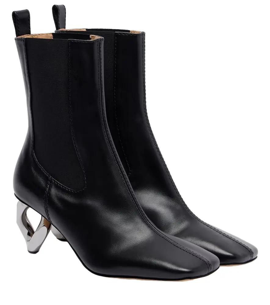 JW Anderson Chain leather ankle boots