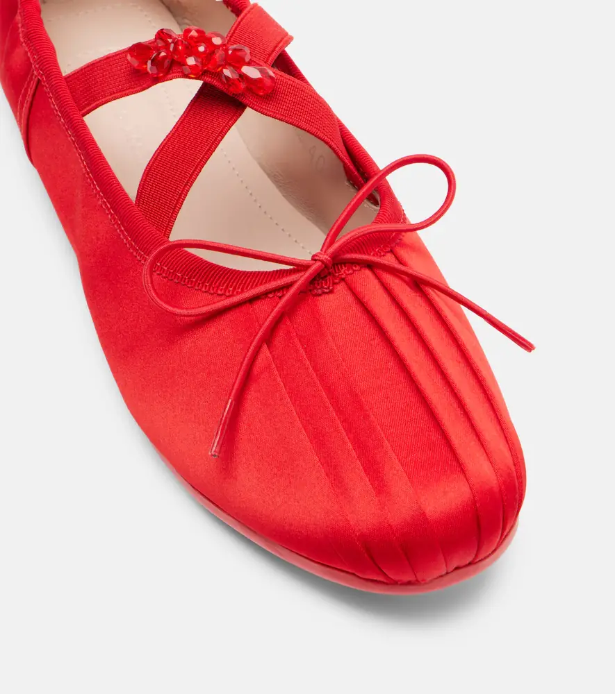 Simone Rocha Grip embellished satin ballet flats | Thumbnail 4 Simone Rocha Grip embellished satin ballet flats | Thumbnail 4