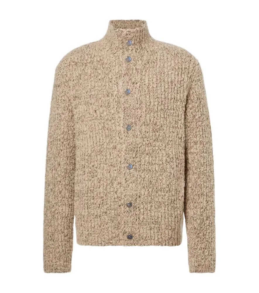 God’s True Cashmere Cashmere bouclé cardigan with labradorite | Image 1 God’s True Cashmere Cashmere bouclé cardigan with labradorite | Image 1
