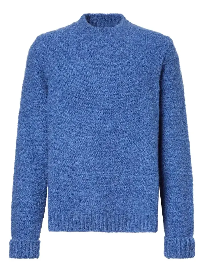 Cloud cashmere sweater with lapis lazuli