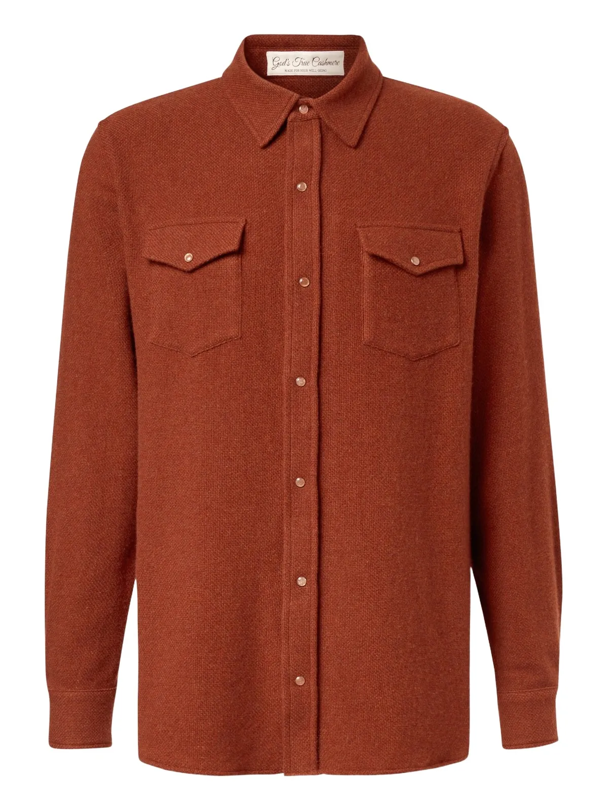Cashmere shirt with sunstone Cashmere shirt with sunstone