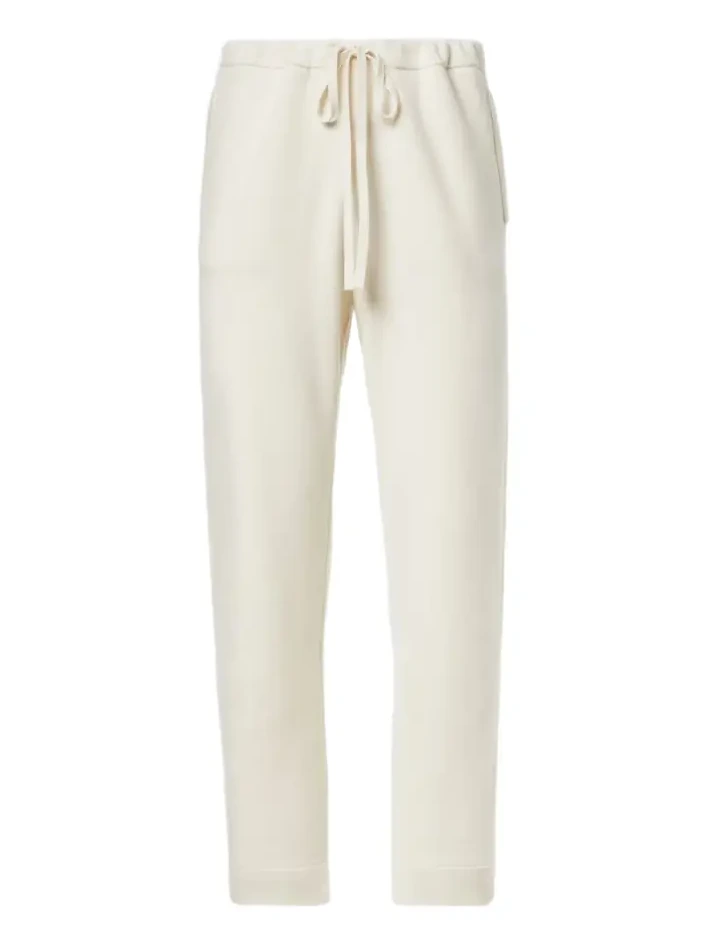 Cashmere straight pants with amethyst Cashmere straight pants with amethyst