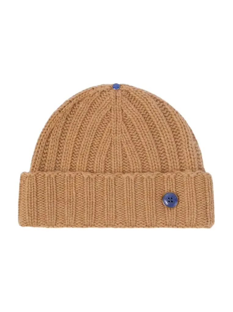 Cashmere beanie with lapis lazuli Cashmere beanie with lapis lazuli