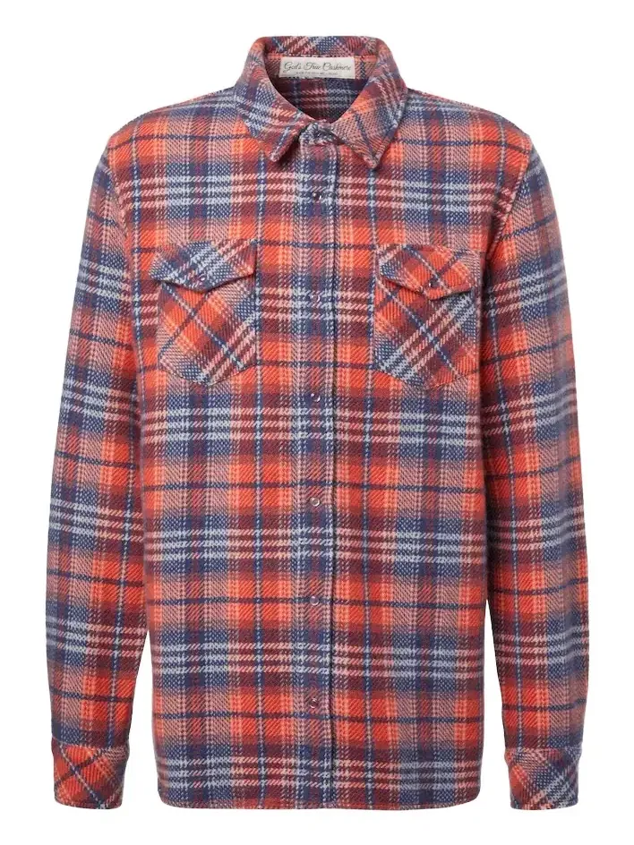 Americana cashmere shirt with amethyst Americana cashmere shirt with amethyst