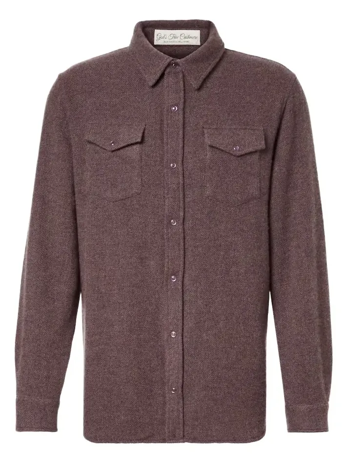 Cashmere shirt with amethyst Cashmere shirt with amethyst