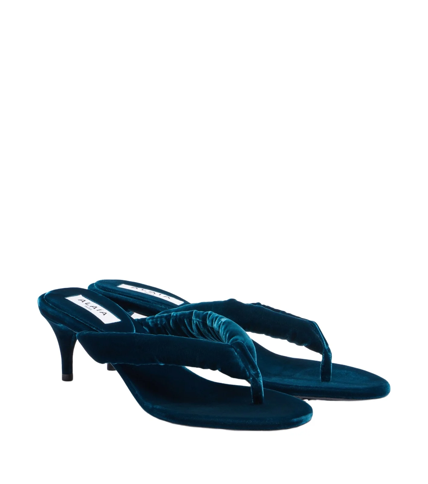 ALAÏA Velvet thong sandals